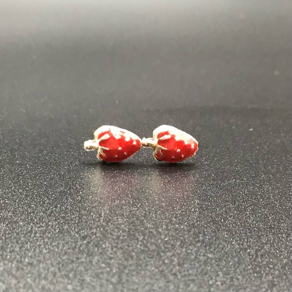 Petite Strawberry Stud Earrings